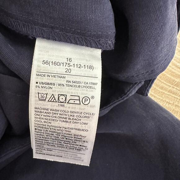 Gap High Rise Softsuit Trouser Pant Navy Blue 16 404698 - Picture 7 of 11